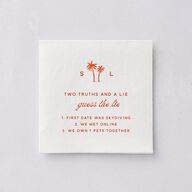 Cabana Stripes Bridal Shower Cocktail Napkins Game Pastel Blue Napkin Uncoined