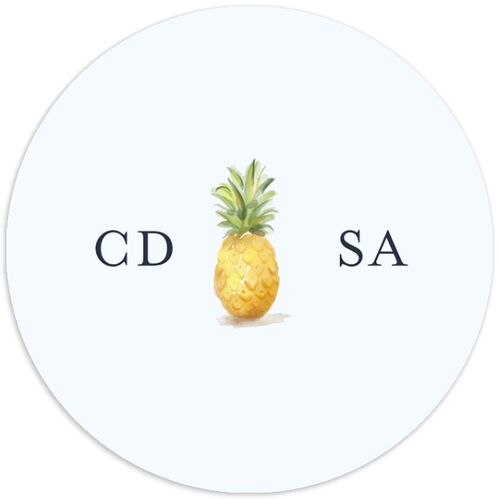 Charming Charleston Wedding Stickers Ice Blue