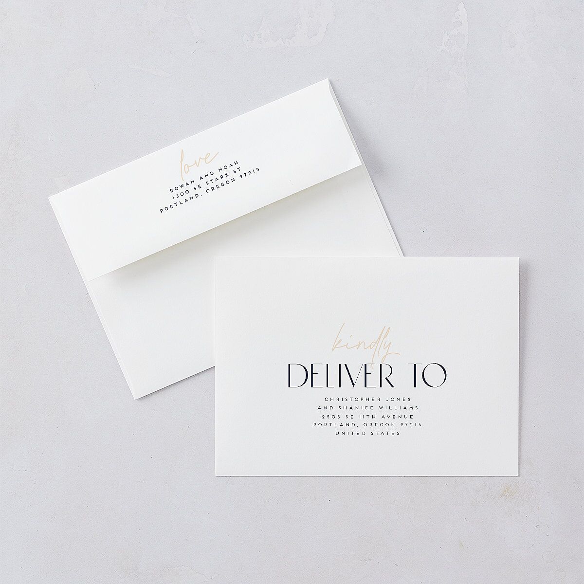 Headline Wedding Invitations Navy Signature Blank No