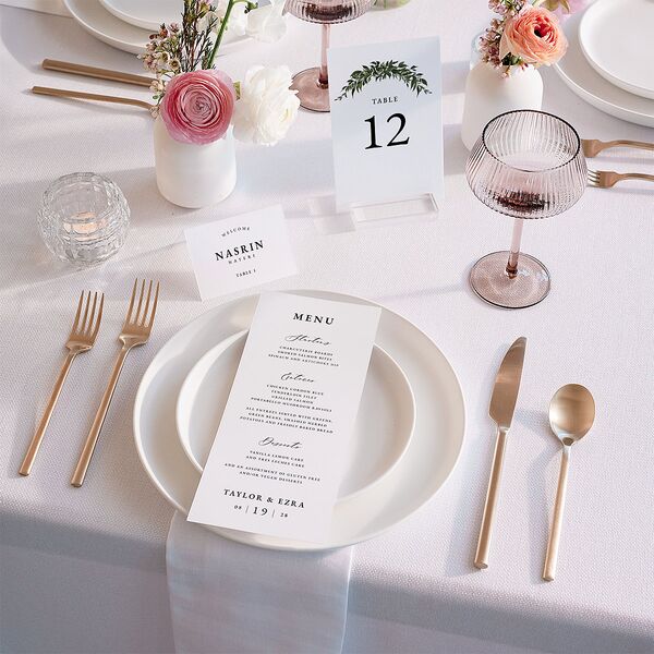 Rich Greenery Place Cards Hunter Green Signature