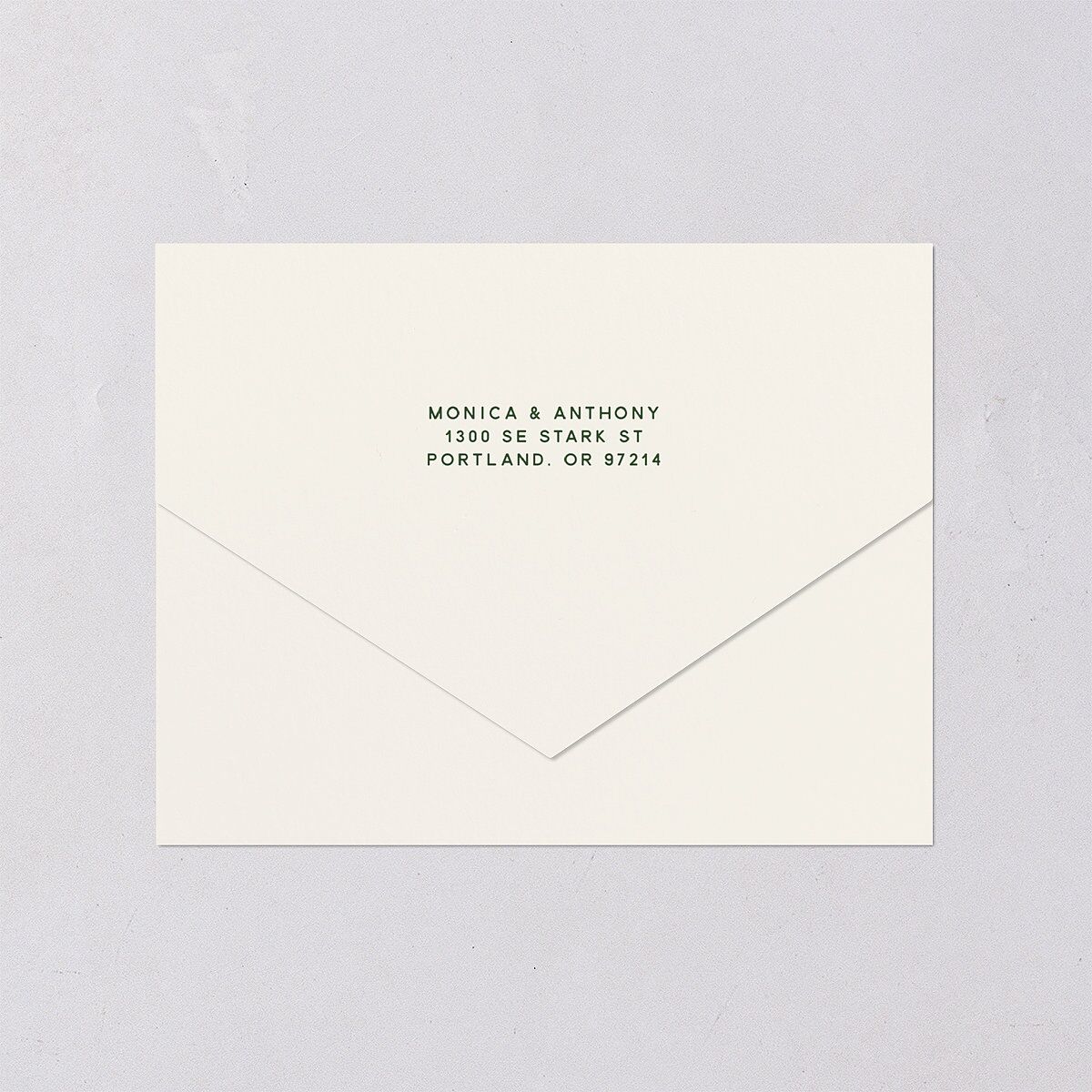 Hand Drawn Recipe All-in-One Wedding Invitations Dark Camo Signature Light Both Recipient and Return Addresses No