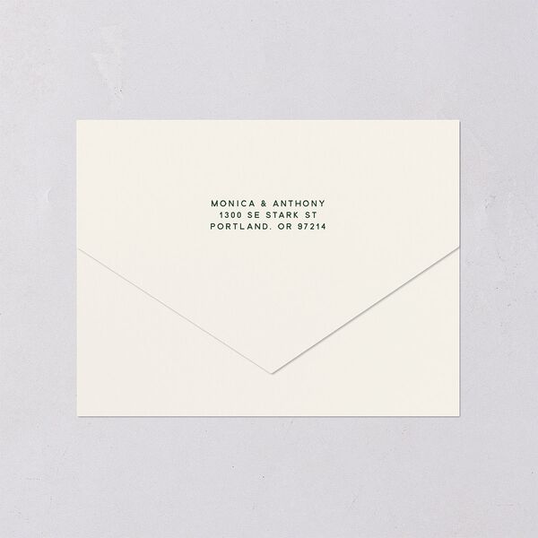 Hand Drawn Recipe All-in-One Wedding Invitations Dark Camo Signature Light Both Recipient and Return Addresses No