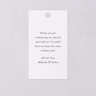 Fairytale Woodgrain Slab Favor Gift Tags Pure White Signature