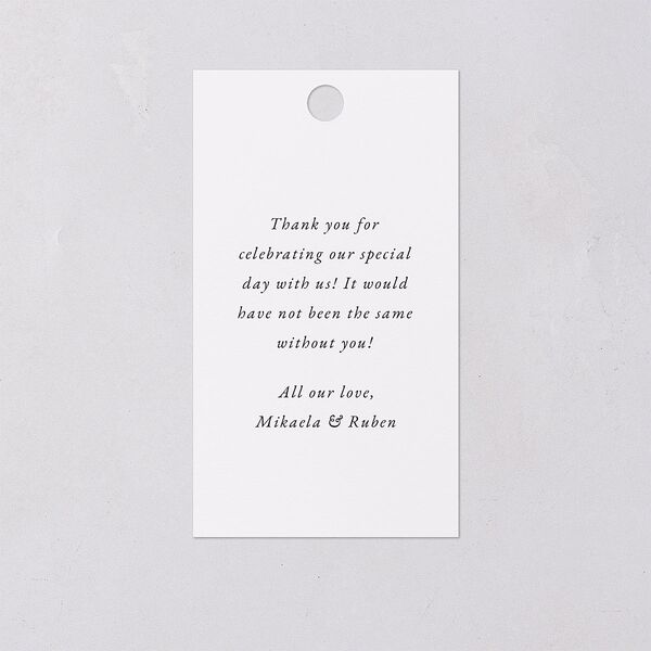 Fairytale Woodgrain Slab Favor Gift Tags Pure White Signature