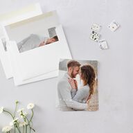 Ethereal Floral Save the Date Petite Cards Sheer Lilac Signature smooth Blank No