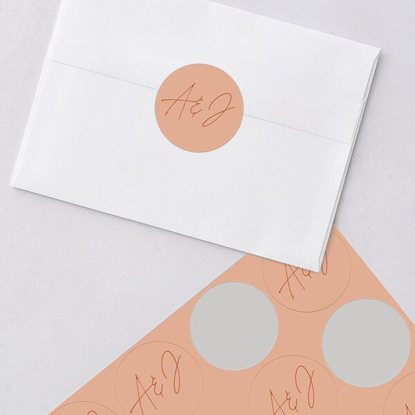 Wedding of the Century Wedding Stickers Burnt Orange