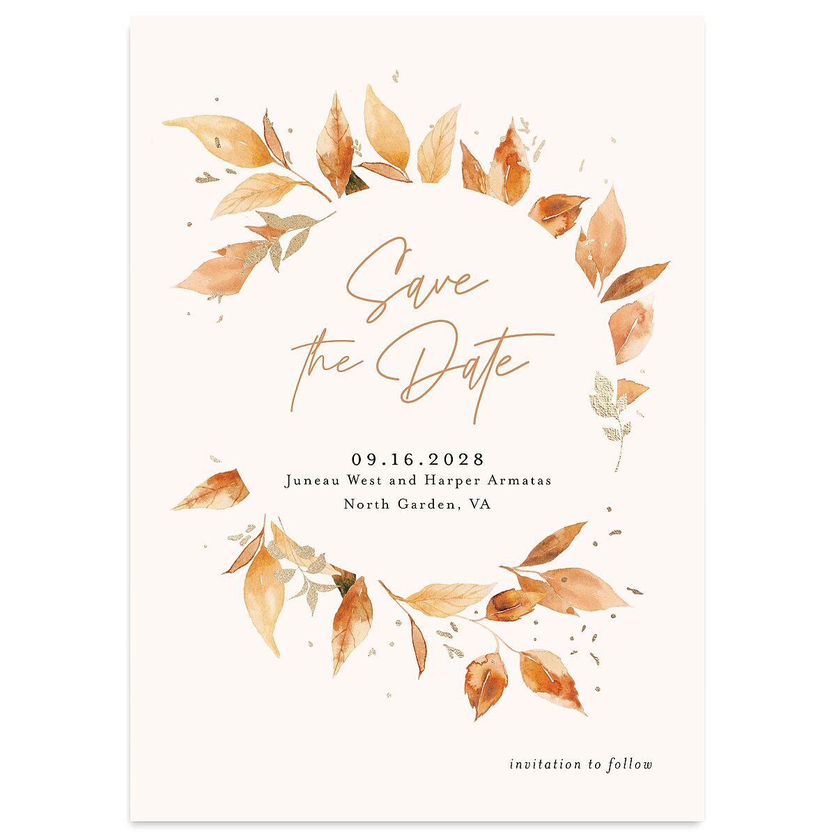 Autumn Frame Save the Date Cards