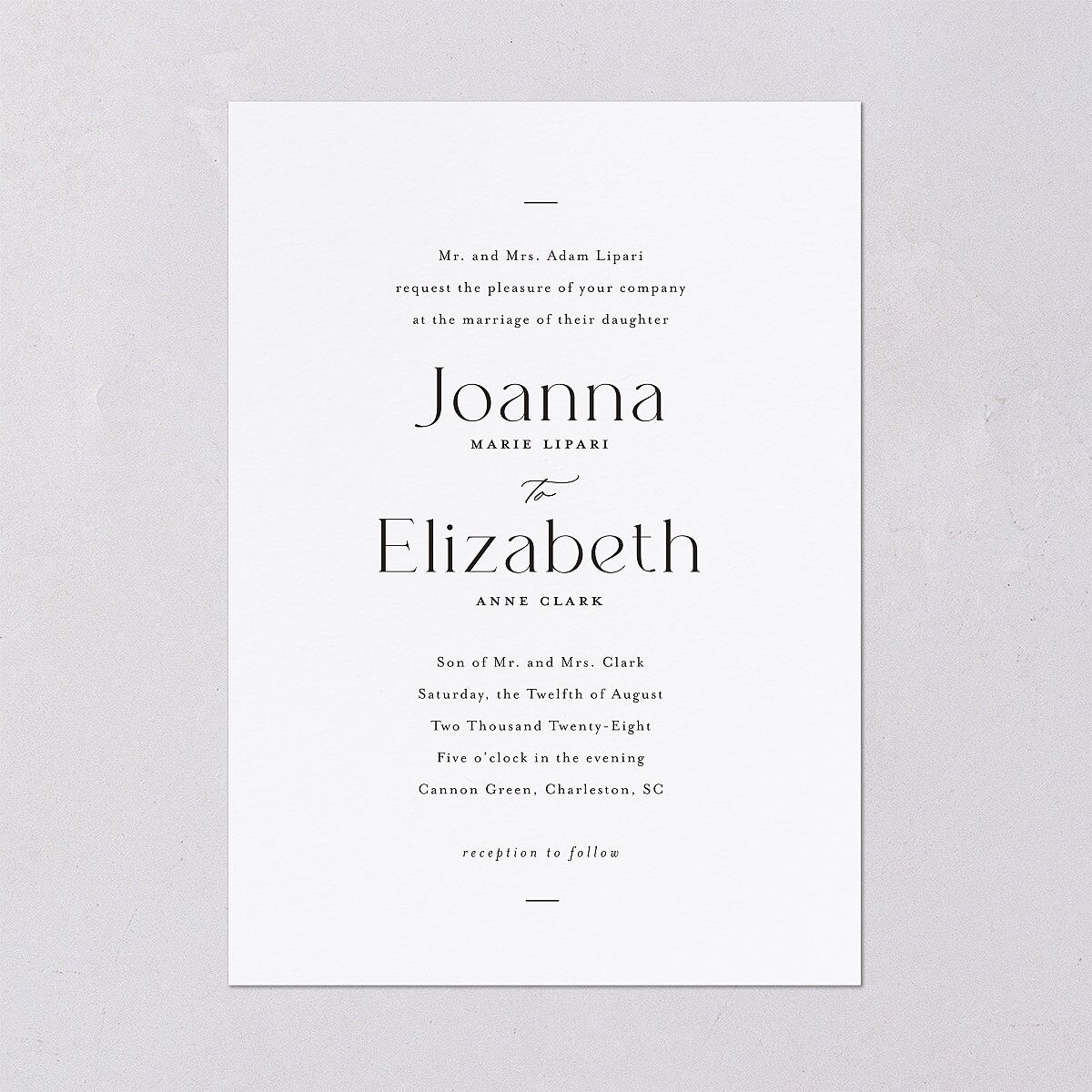 Refined Wedding Invitations Pure White Signature Blank No