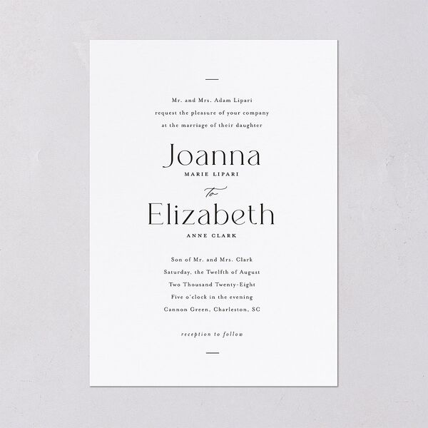 Refined Wedding Invitations Pure White Signature Blank No