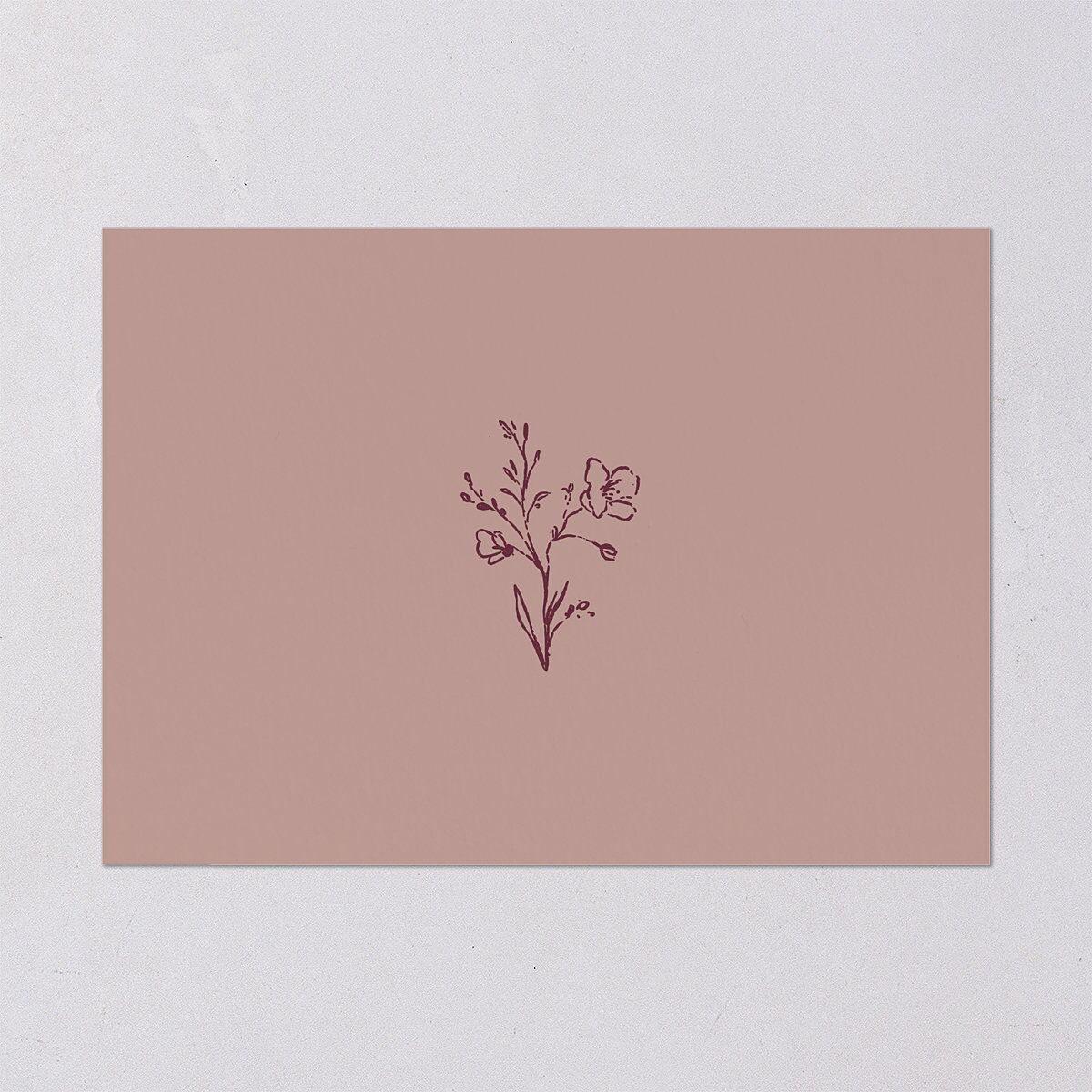Rustic Monogram Bridal Shower Invitations Dusty Rose Signature Blank Standard
