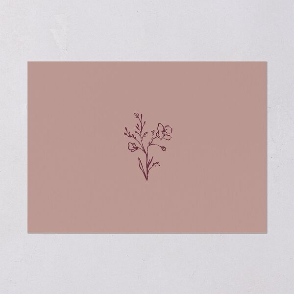 Rustic Monogram Bridal Shower Invitations Dusty Rose Signature Blank Standard