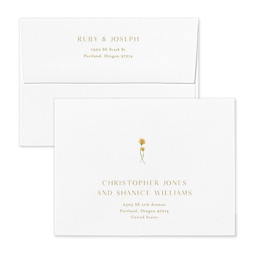 Dainty Monogram Save the Date Magnet Envelopes Kraft Dijon Recipient Address Signature Standard