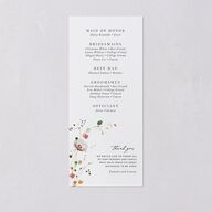 Glistening Wildflower Foil Wedding Programs Gold Soft Peach Signature