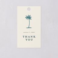 Palm Tree Icon Favor Gift Tags Tide Pool Signature
