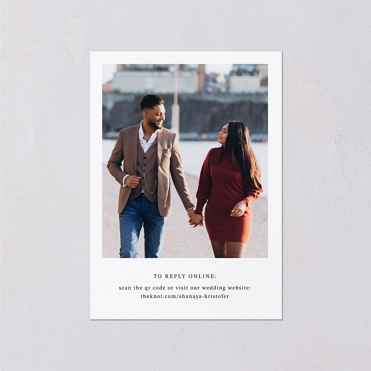 Elegant Gallery Tri Photo Wedding Response Cards Pure White Signature Standard