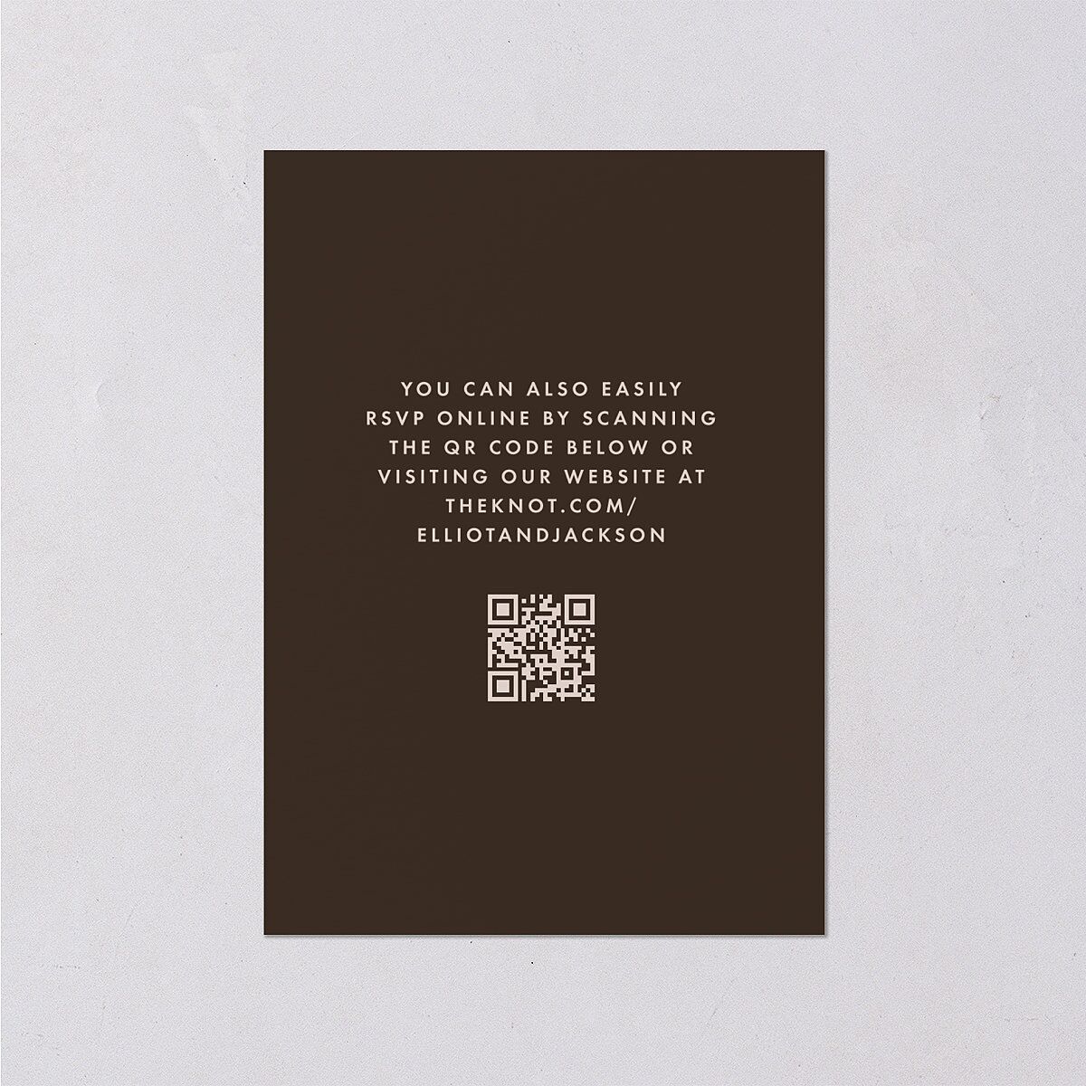 Scripted Arch Wedding Response Cards Deep Bronze Signature Standard