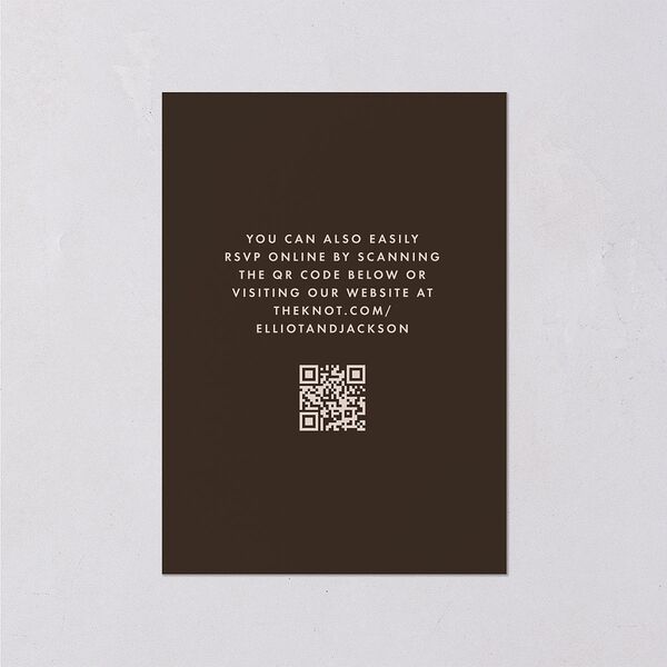 Scripted Arch Wedding Response Cards Deep Bronze Signature Standard