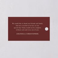 Photo Flourish Favor Gift Tags Burgundy Signature