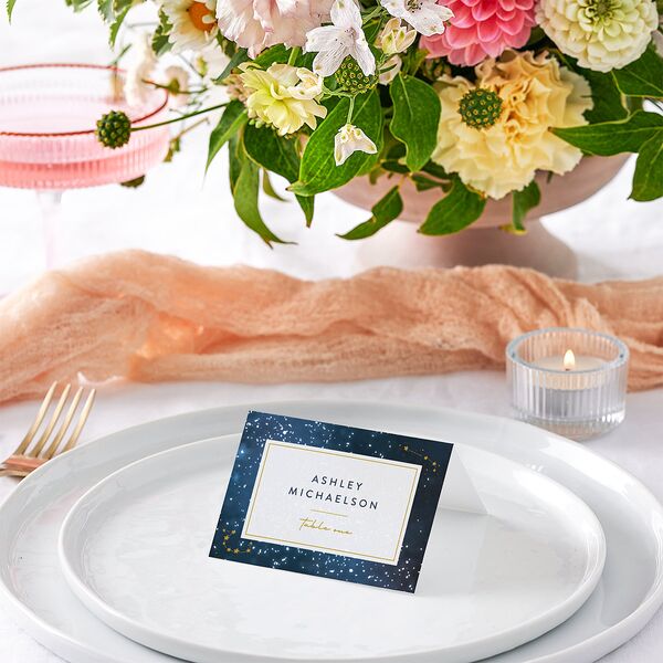 Starry Night Place Cards Moody Blue Signature