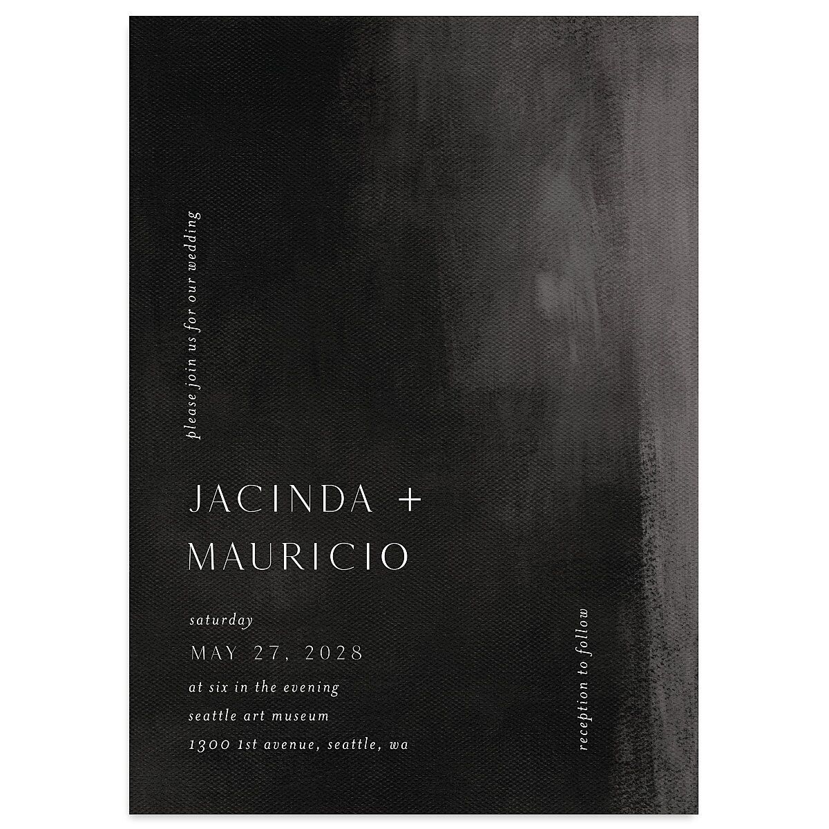Modern Canvas Wedding Invitations