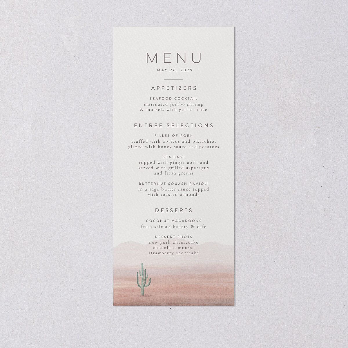 Painted Desert Menus — view 1