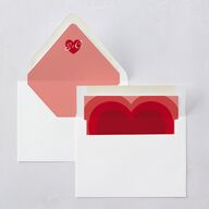 Modern Retro Hearts Euro Envelope Liners Ruby Luxe