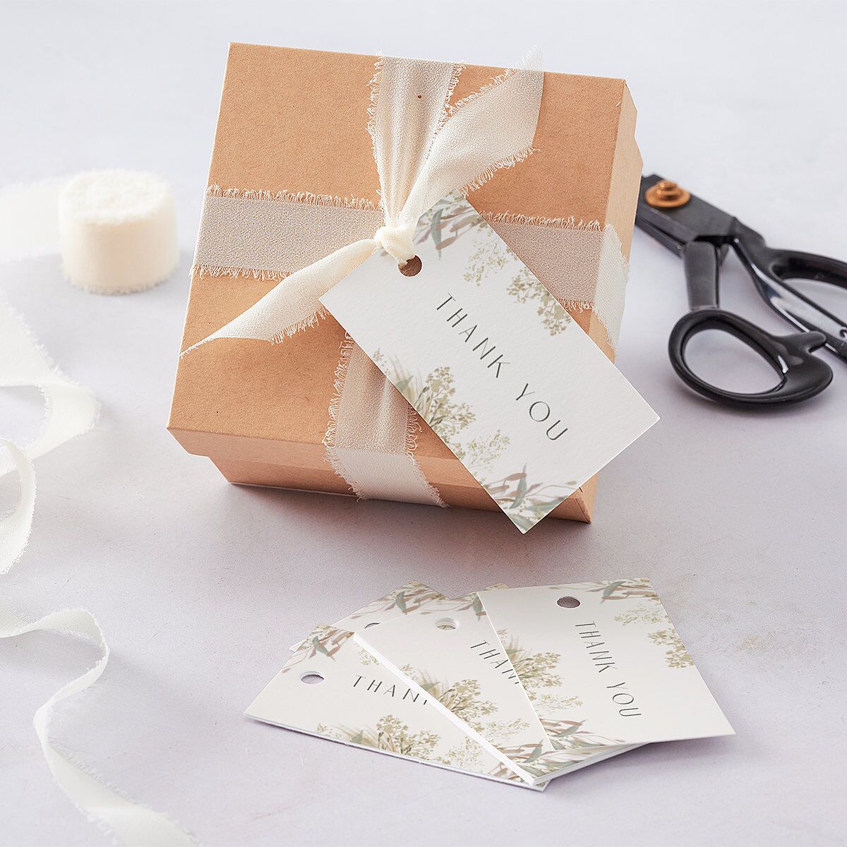 Ethereal Pampas Favor Gift Tags Gold Thyme Signature