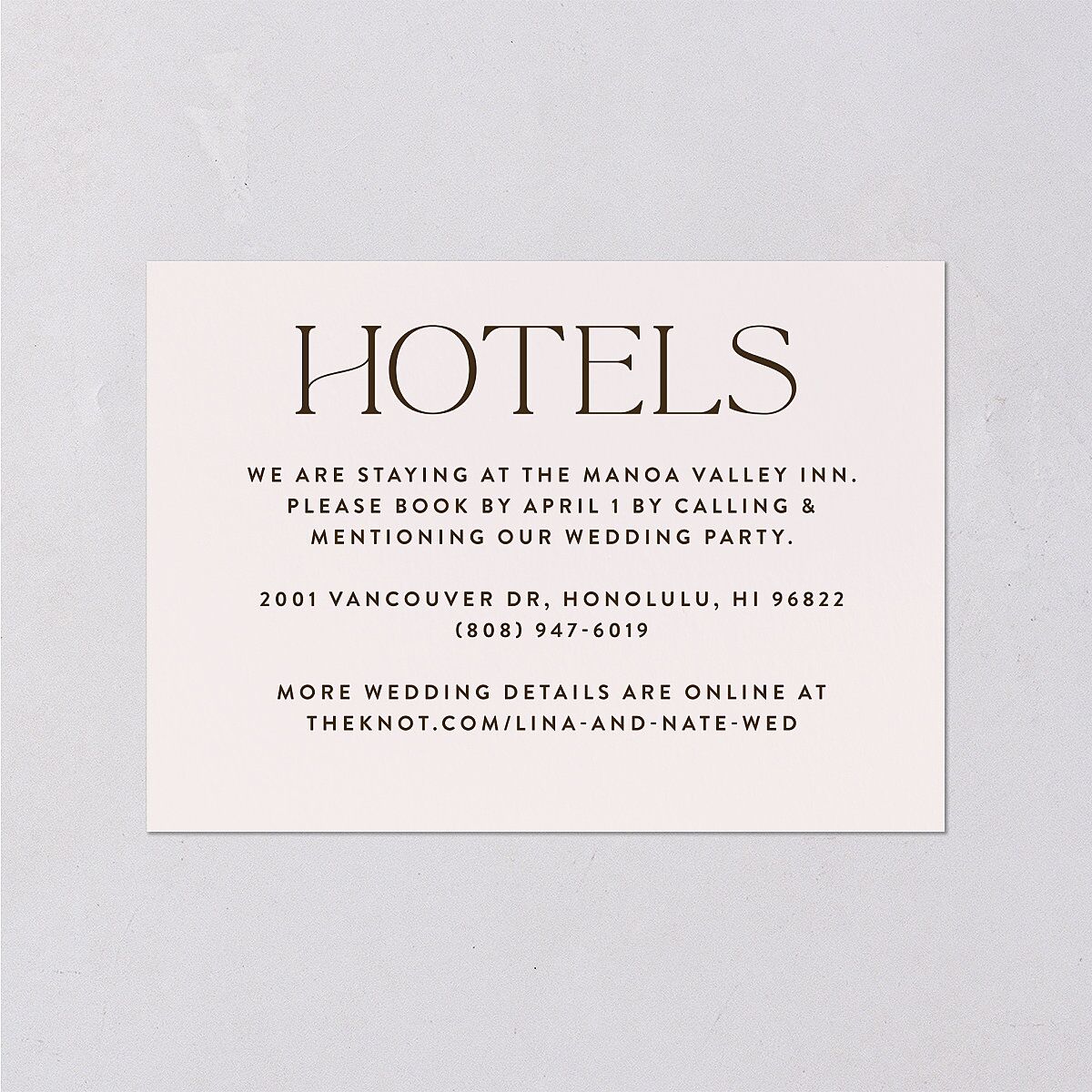 Tropical Oval Wedding Enclosure Cards — view 1