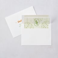 Colorful Retro Stripes Save the Date Cards Sea Foam Signature smooth Blank No Standard