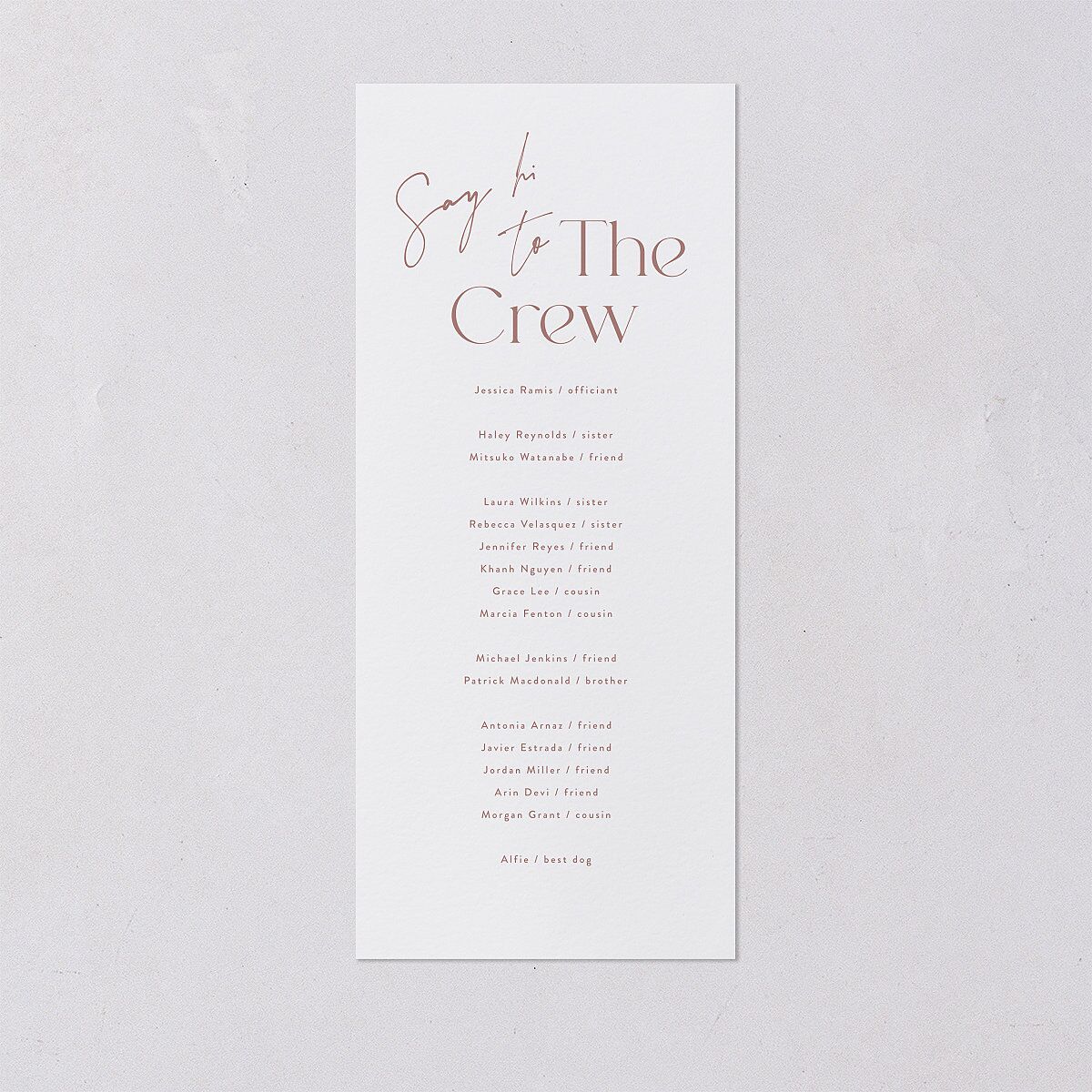 Happy Tears Wedding Programs Shell Pink Signature