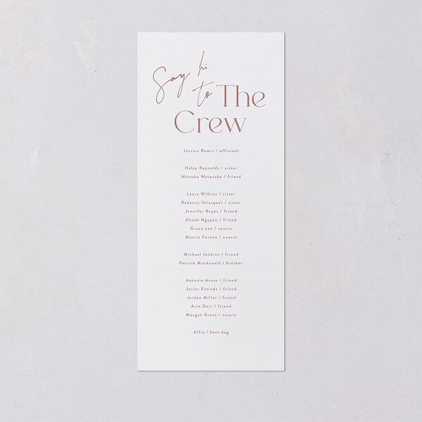 Happy Tears Wedding Programs Shell Pink Signature