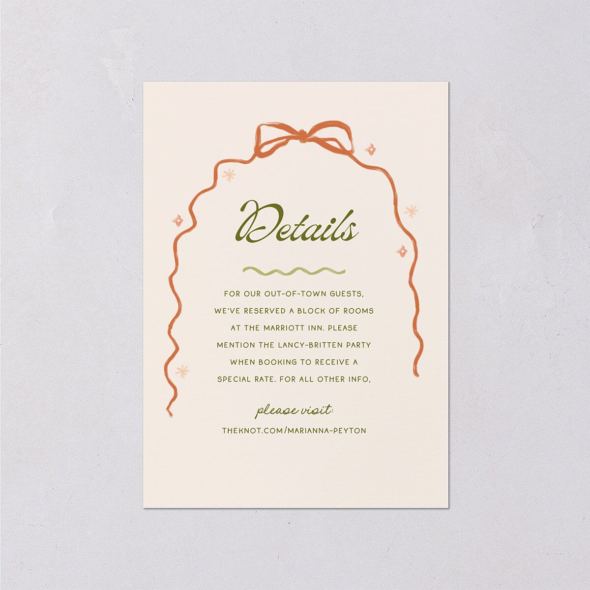 Whimsical Drawn Flowers Wedding Event Detail Cards Thyme Signature Standard