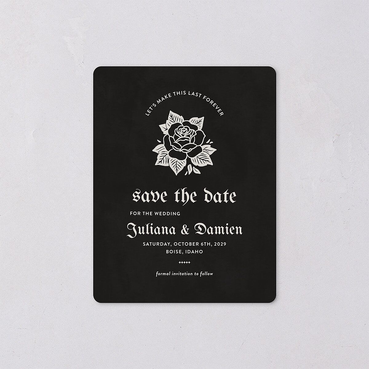 Moody Gothic Rose Save The Date Magnets Midnight Magnet Paper