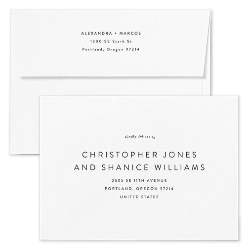 Folk Art Wedding Invitation Envelopes Terracotta Ultramarine Return Address Standard Signature