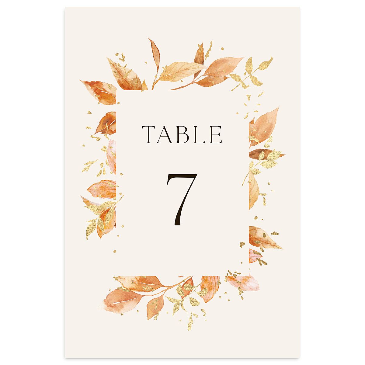 Autumn Frame Table Numbers