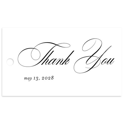 Classic Flourish Favor Gift Tags Pure White Signature