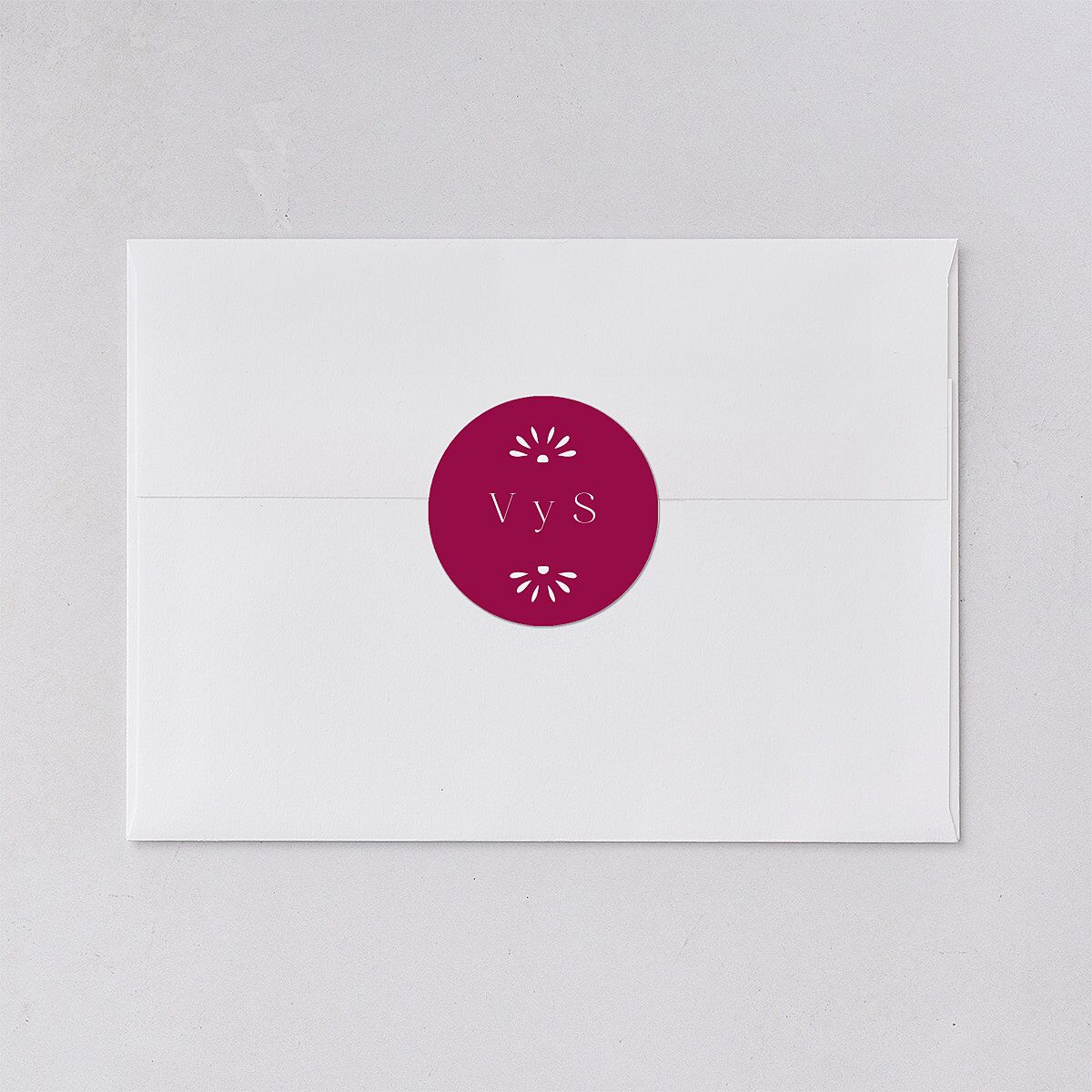 Hacienda Elegante Wedding Stickers Raspberry Circle