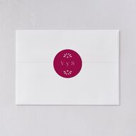 Hacienda Elegante Wedding Stickers Raspberry Circle