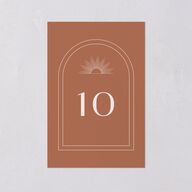 Modern Romantic Table Numbers Chestnut Signature