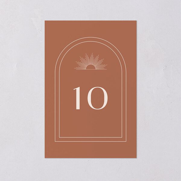 Modern Romantic Table Numbers Chestnut Signature