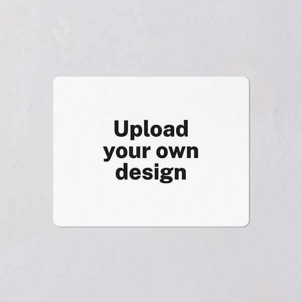 Upload Your Own Design Landscape Save the Date Petite Cards Pure White Signature smooth Blank No Rounded