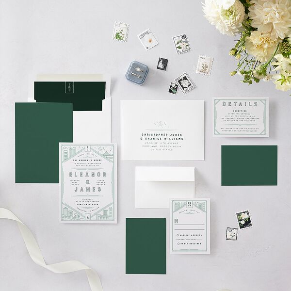 Iconic City Wedding Invitations Tide Pool Signature Blank No Standard