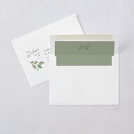 Fairytale Woodgrain Slab Wedding Invitations Pure White Signature Blank No Standard