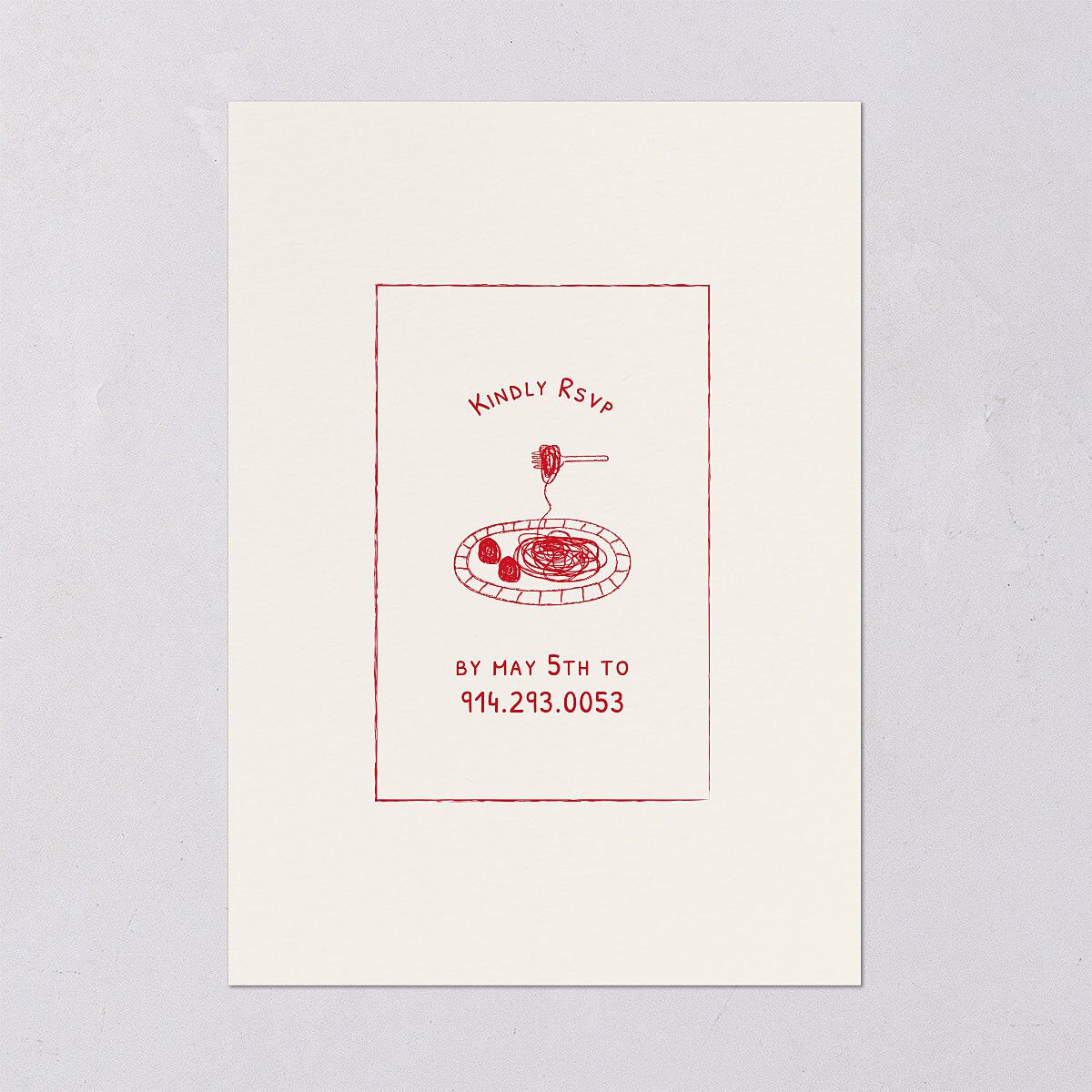 That’s Amore Engagement Party Invitations Ruby Signature Blank Standard
