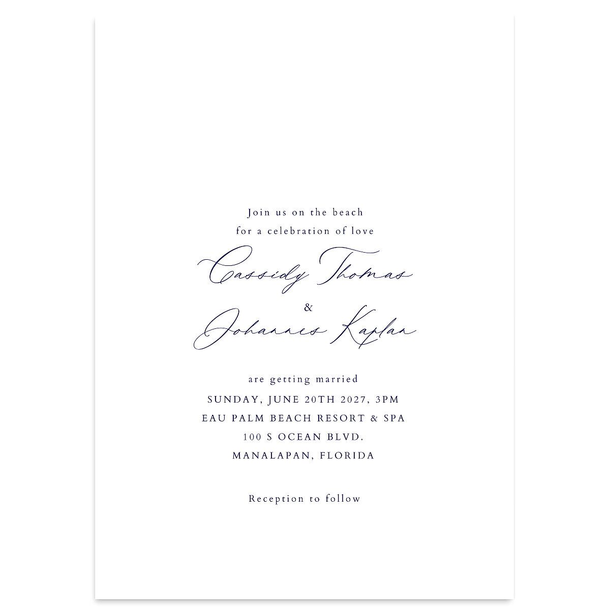 Classic Shell Wedding Invitations