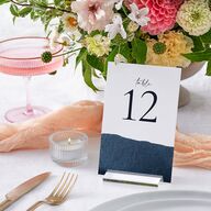 Layered Watercolor Table Numbers Navy Signature