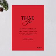 Retro Classic Newlywed Photo Holiday Cards Scarlet Signature Blank Standard
