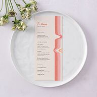 Groovy Lines Menus Coral Pink Signature