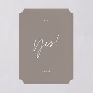 Names Save The Date Cards Shadow Gray Signature smooth Blank No