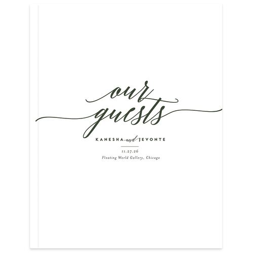 We Do Wedding Guest Book Hunter Green